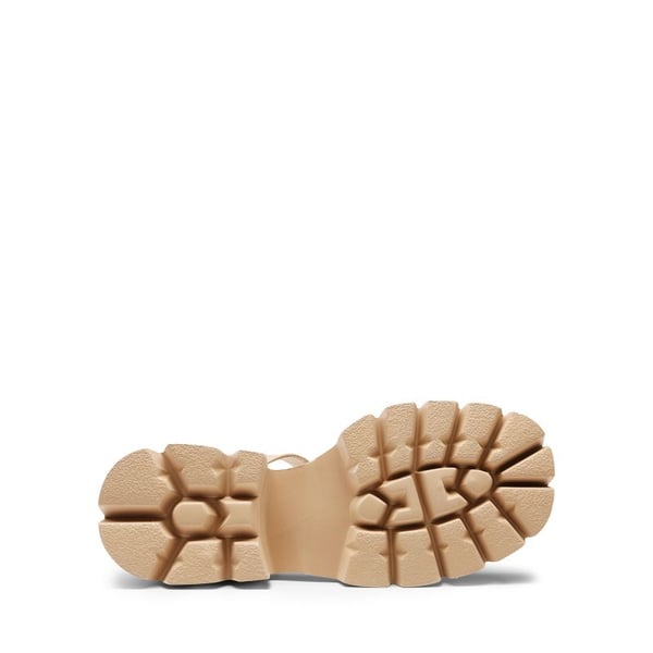  Platform Ankle Strap Chunky Heel Sandals  - NUDE - 4